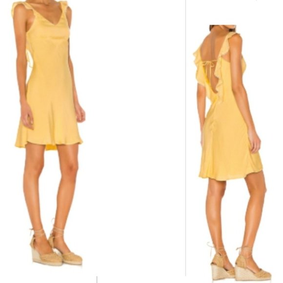 REVOLVE Dresses & Skirts - Lpa | REVOLVE YELLOW SCOOP BACK DRESS  NWT